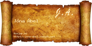 Jóna Ábel névjegykártya